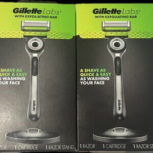 TWO NIB GILLETTE LABS WITH EXFOLIATING BAR